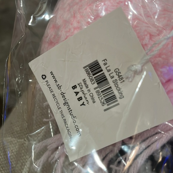 Stephan Baby Wool Felt Keepsake Christmas Stocking, Fa La La/NWT - Picture 6 of 8